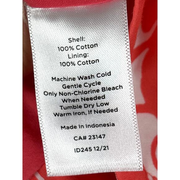 Talbots Women’s 8 Pink White Casual Cotton Blazer Tropical Pineapple Lined NEW - Picture 8 of 8